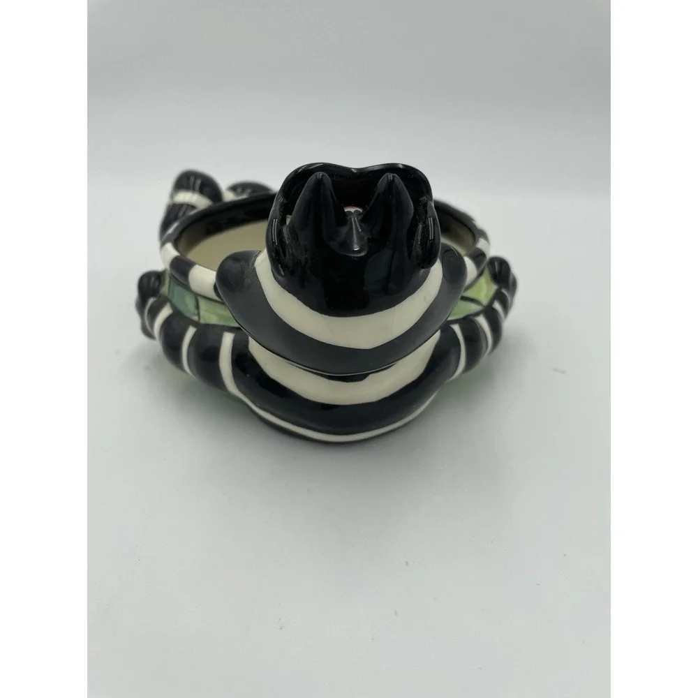 SWAK  Lynda Corneille Clancy the Cat Ceramic Bowl Dish Unique Collectible Signed